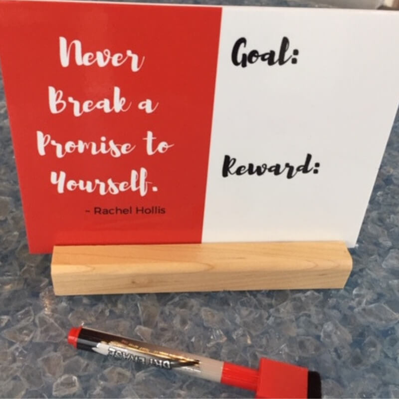 goal board rachel hollis quote  never break promise