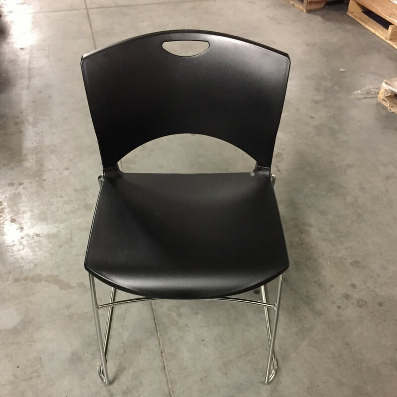 Used Black Stacking Chairs Green Clean Designs Kansas City