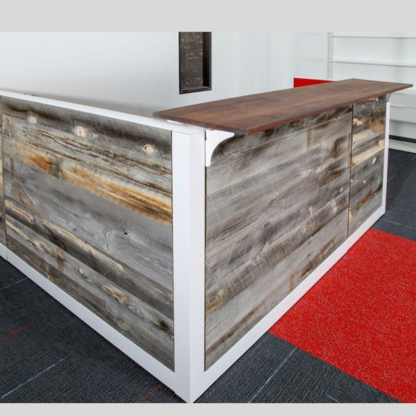 Reclaimed Wood Reception Desks Kansas City Greencleandesigns.com