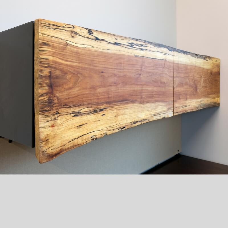 Pecan Wood Floating Cabinet Kansas City GreenCleanDesigns.com