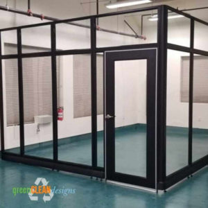 9' tall glass private office