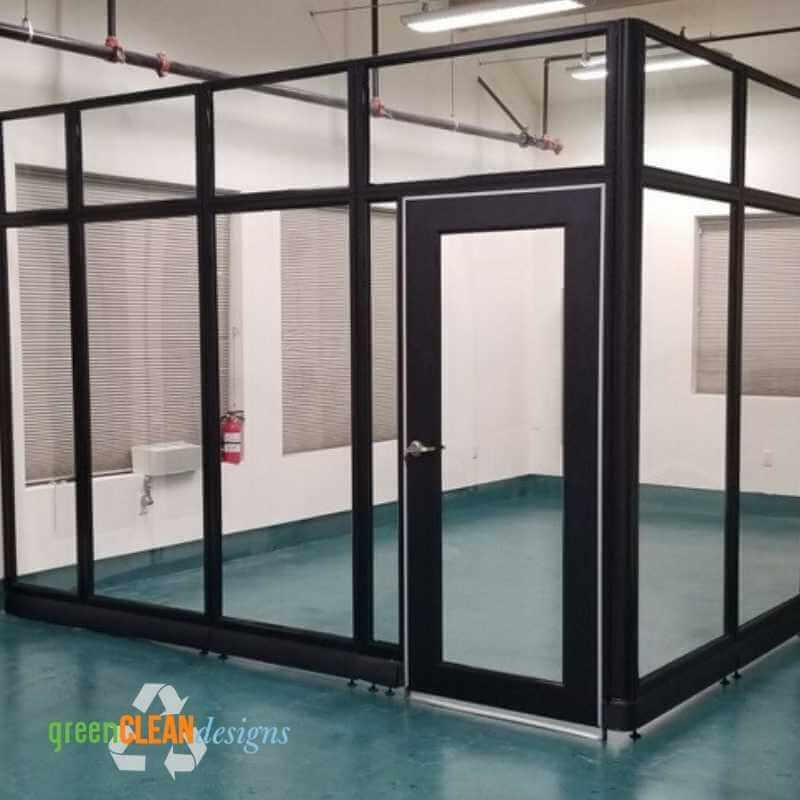8' tall glass private office