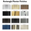 Rectangle Planter Finishes for Cubicle Panel