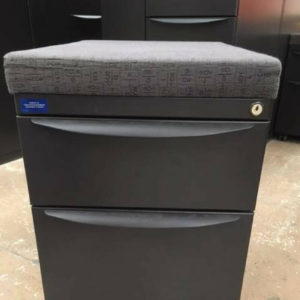 Rolling File Cabinet with Seat