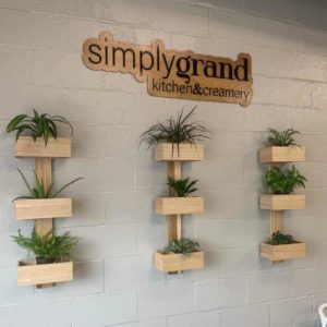 3 tier wooden wall planters