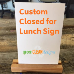 closed for lunch sign
