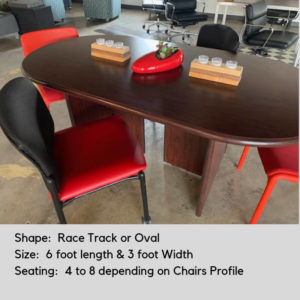 6 foot racetrack mahogany laminate conference table greencleandesigns.com