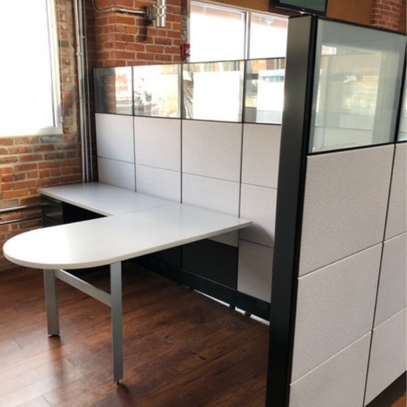 tall herman miller cubicles with glass