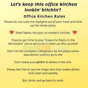 office kitchen etiquette greencleandesigns.com
