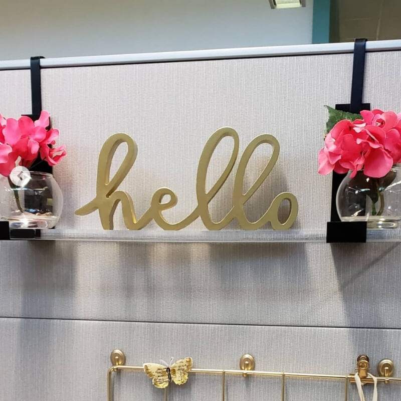 Modern Glam Cubicle Shelf