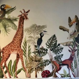 animal mural for a pediatric clinic greencleandesigns.com