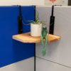 Wood corner cubicle shelf greencleandesigns.com