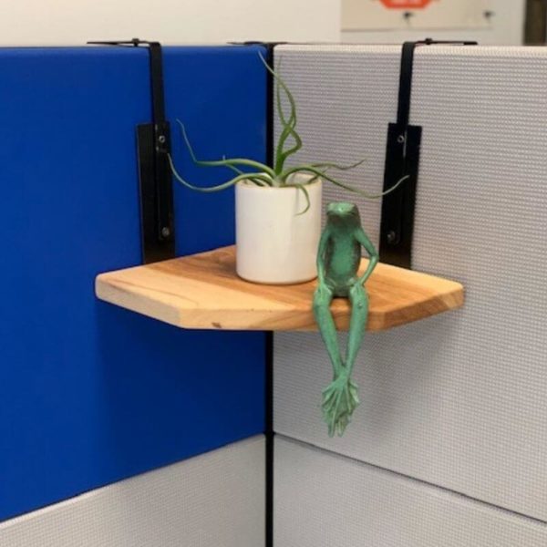 Corner cubicle shelf hanging corner partition shelf