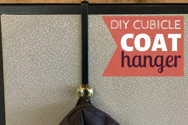 DIY cubicle coat hanger greencleandesigns.com