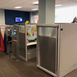 used cubicles with sliding doors