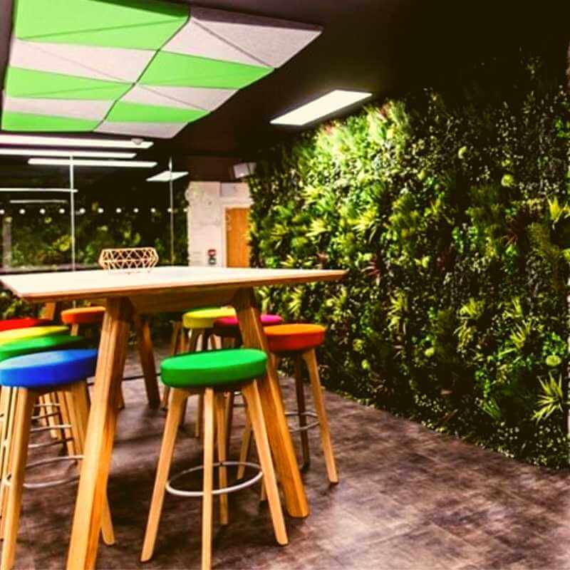 artificial greenery wall for conference room