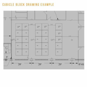 cubicle block drawing example