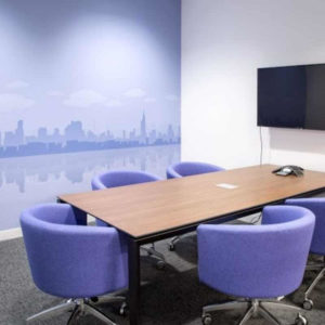purple conference room greencleandesigns.com