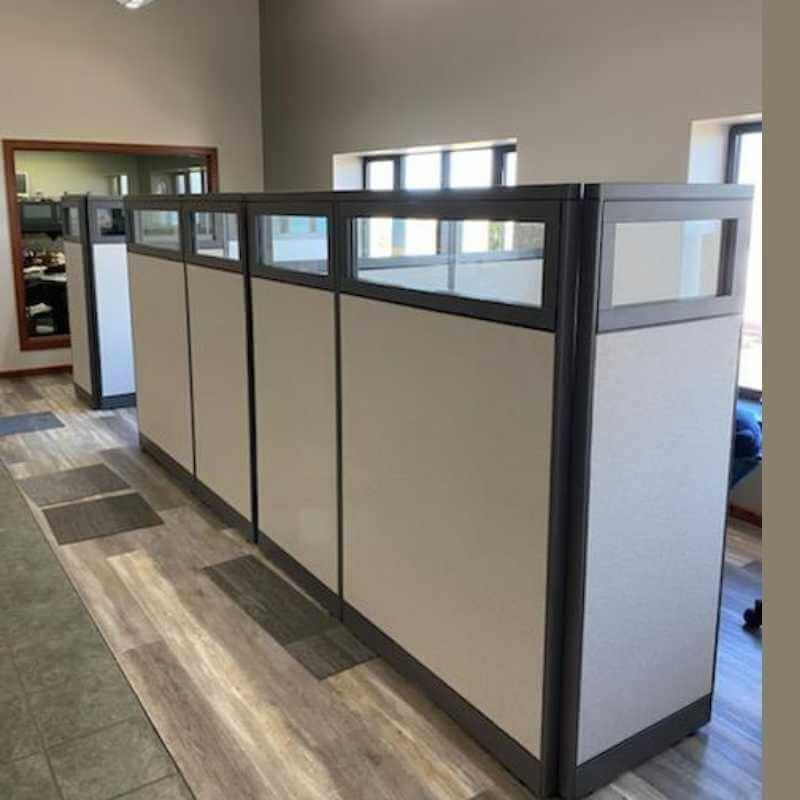 office cubicles with windows