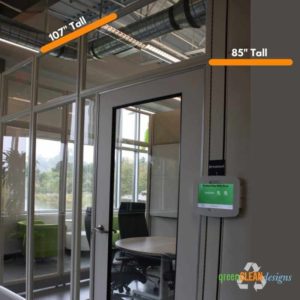 private offices with glass panels and glass door