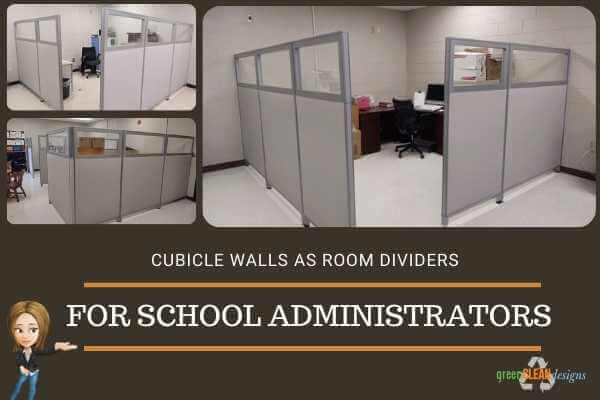 Cubicle Walls as Room Dividers for School Administrators