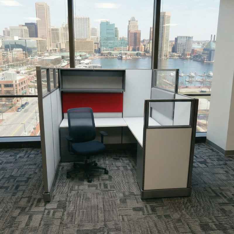 quick ship office cubicles with glass panels 67 inches tall