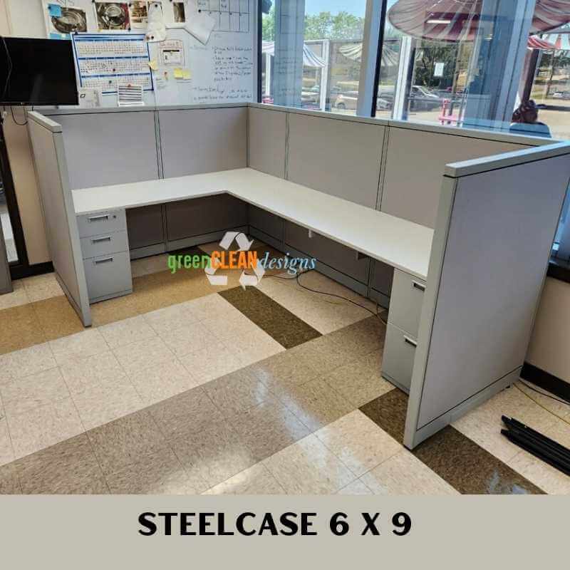 steelcase cubicles 6' x 9' seated privacy
