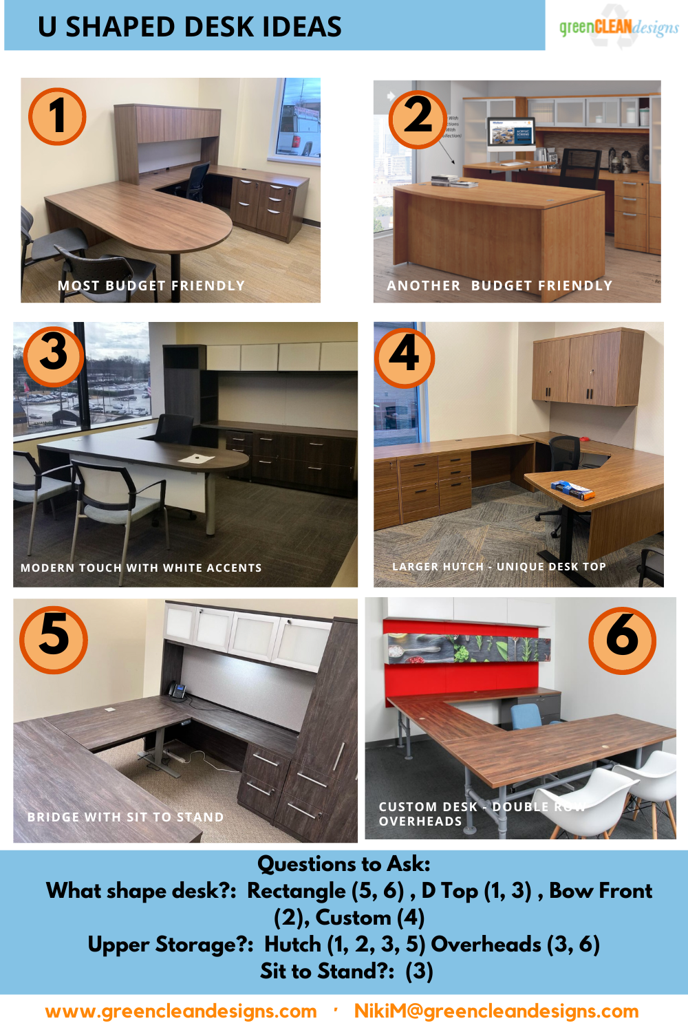 executive u shaped desks ideas