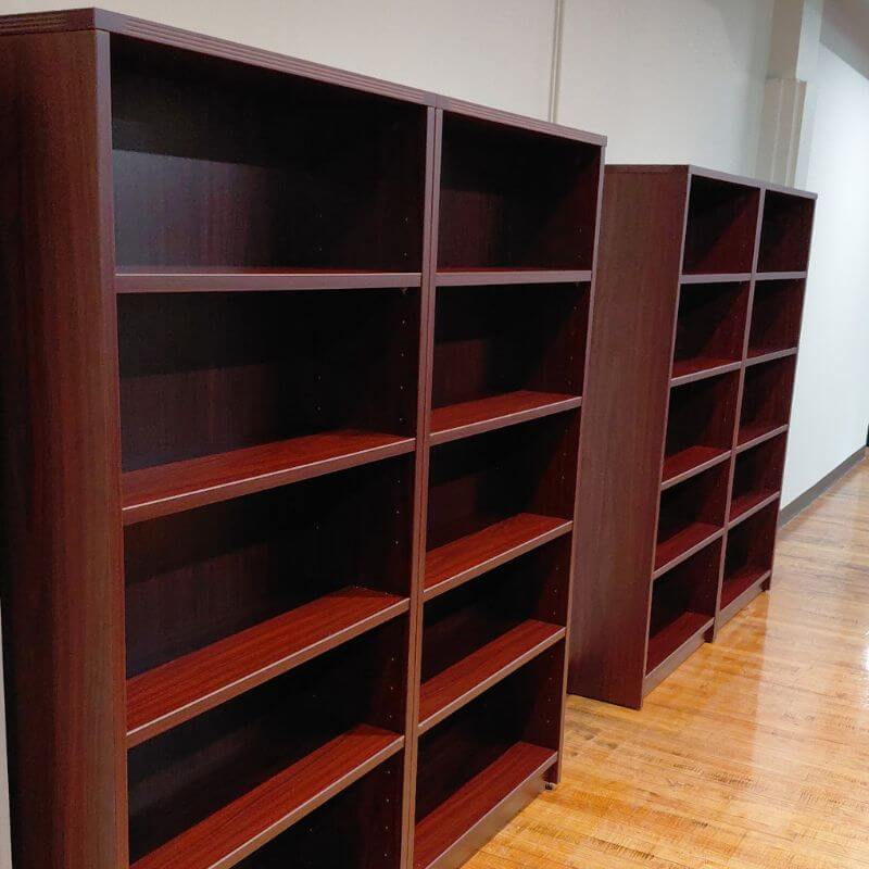 Bookcases in mahogany finish for a Chicago law office