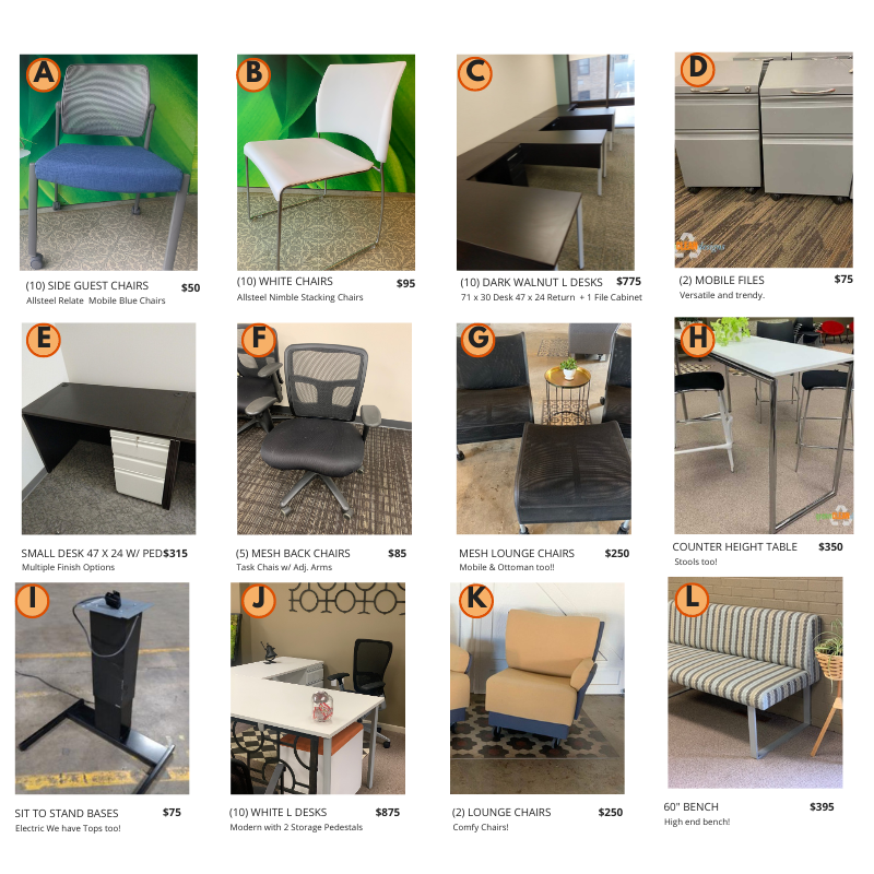 Canva Template for Used Office Furniture Flyer