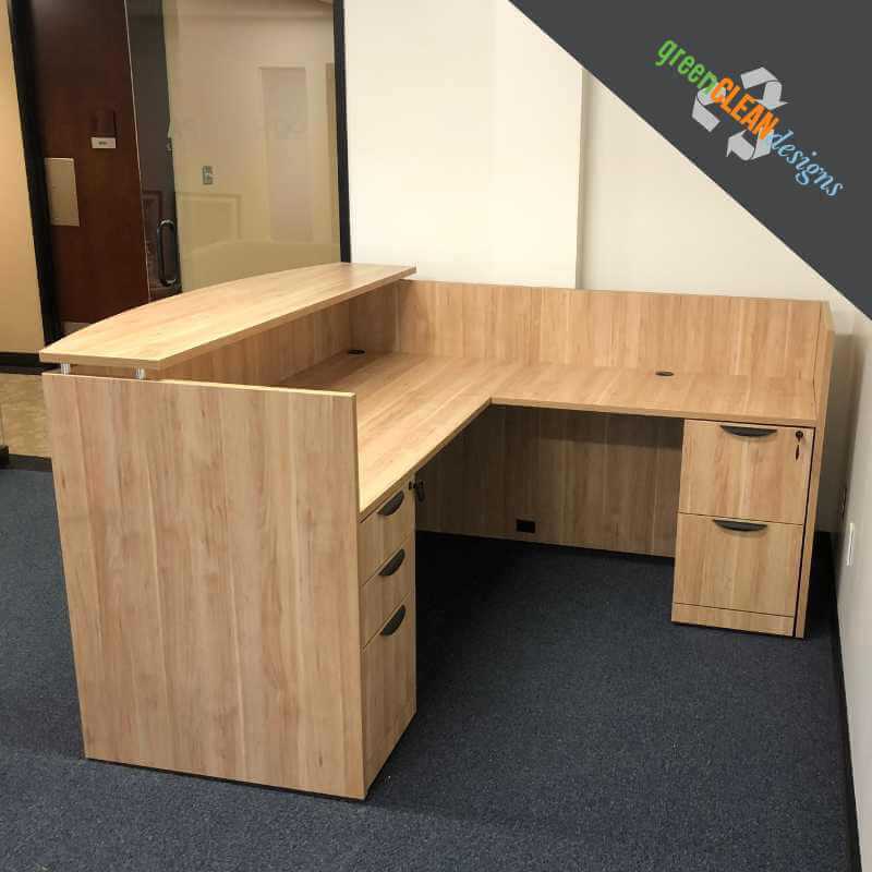 l shape reception desk