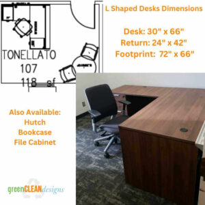 l shaped desks dimensions