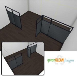 Office Partition Rendering greencleandesigns.com